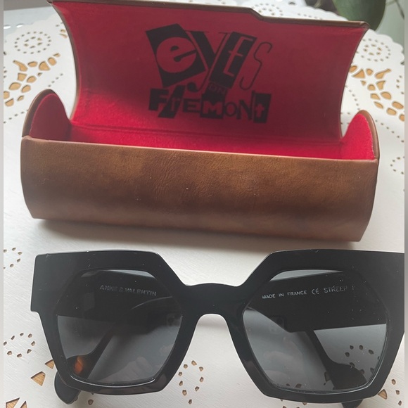 Anne et Valentine Black Sunglasses "Streep" Made in France Luxury Eyewear - Picture 7 of 17